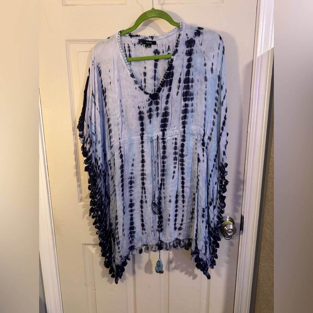 Blue Tie-Dye Beach Dress